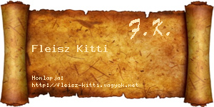 Fleisz Kitti névjegykártya